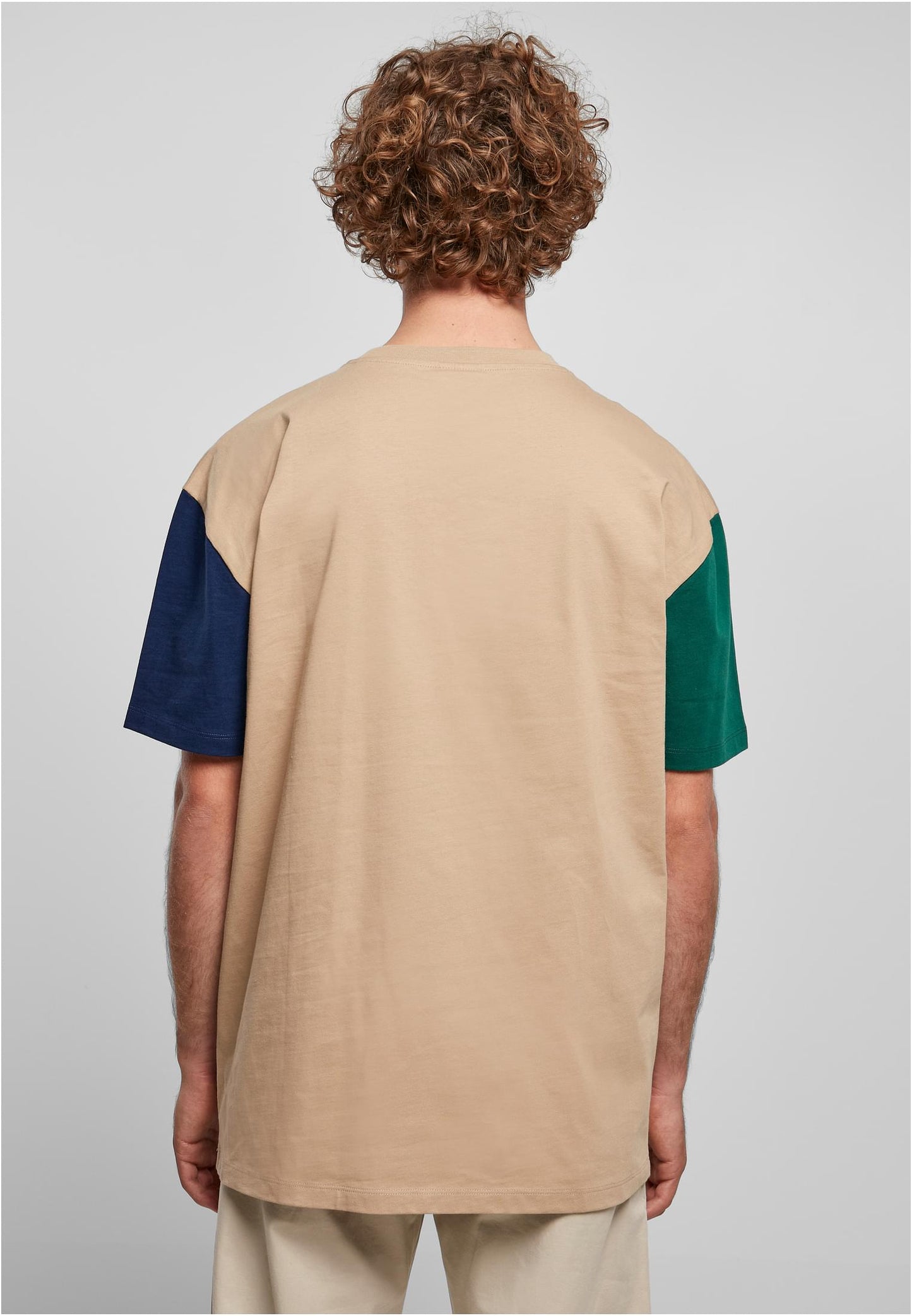 Organic Oversized Colorblock Tee unionbeige
