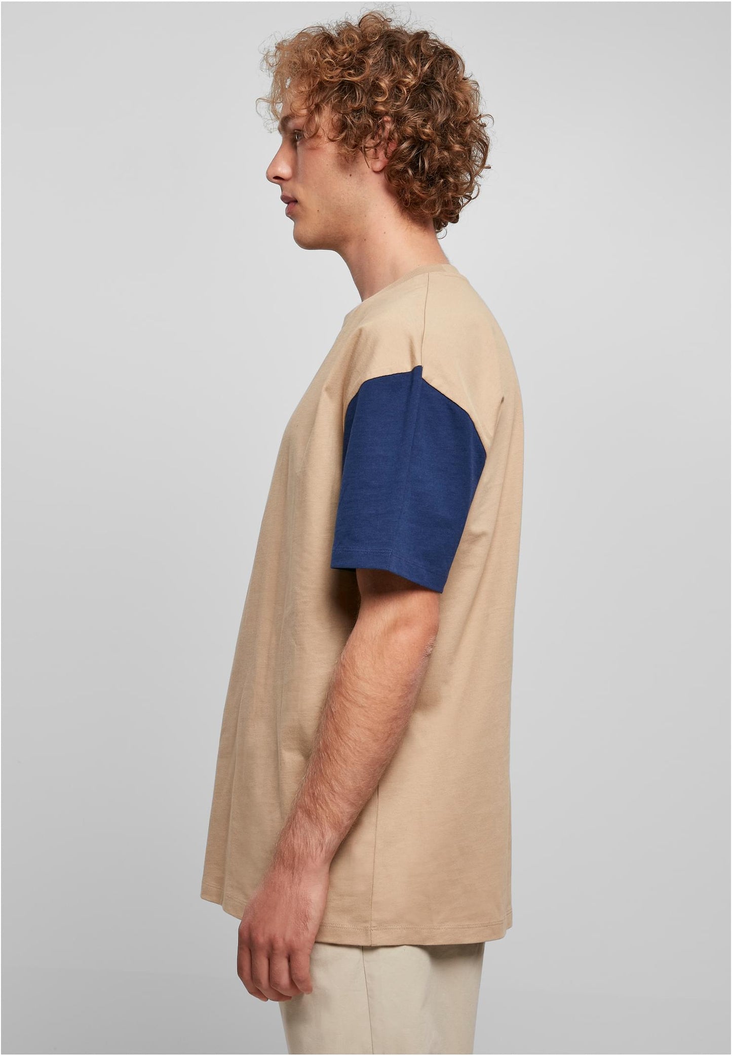 Organic Oversized Colorblock Tee unionbeige