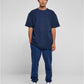 Oversize T-Shirt Waffle dunkelblau