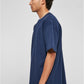 Oversize T-Shirt Waffle dunkelblau