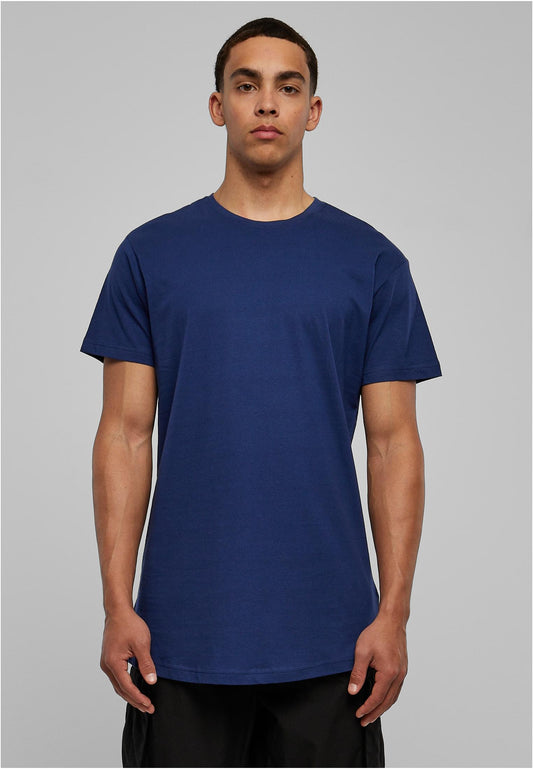 Herren Long T-Shirt Shaped Fit Blau (Spaceblue)