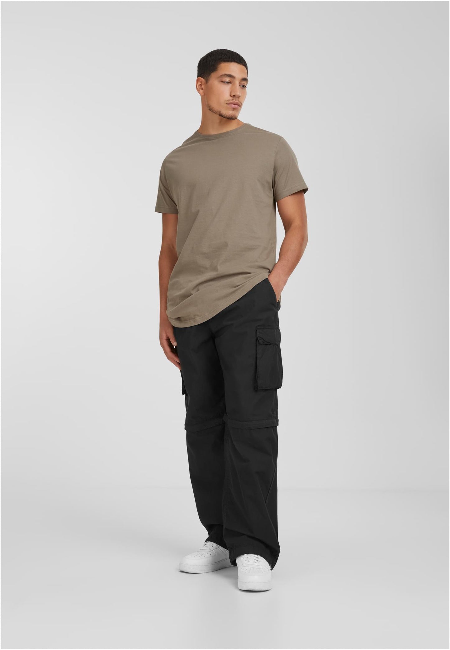 Shaped Long Tee army green