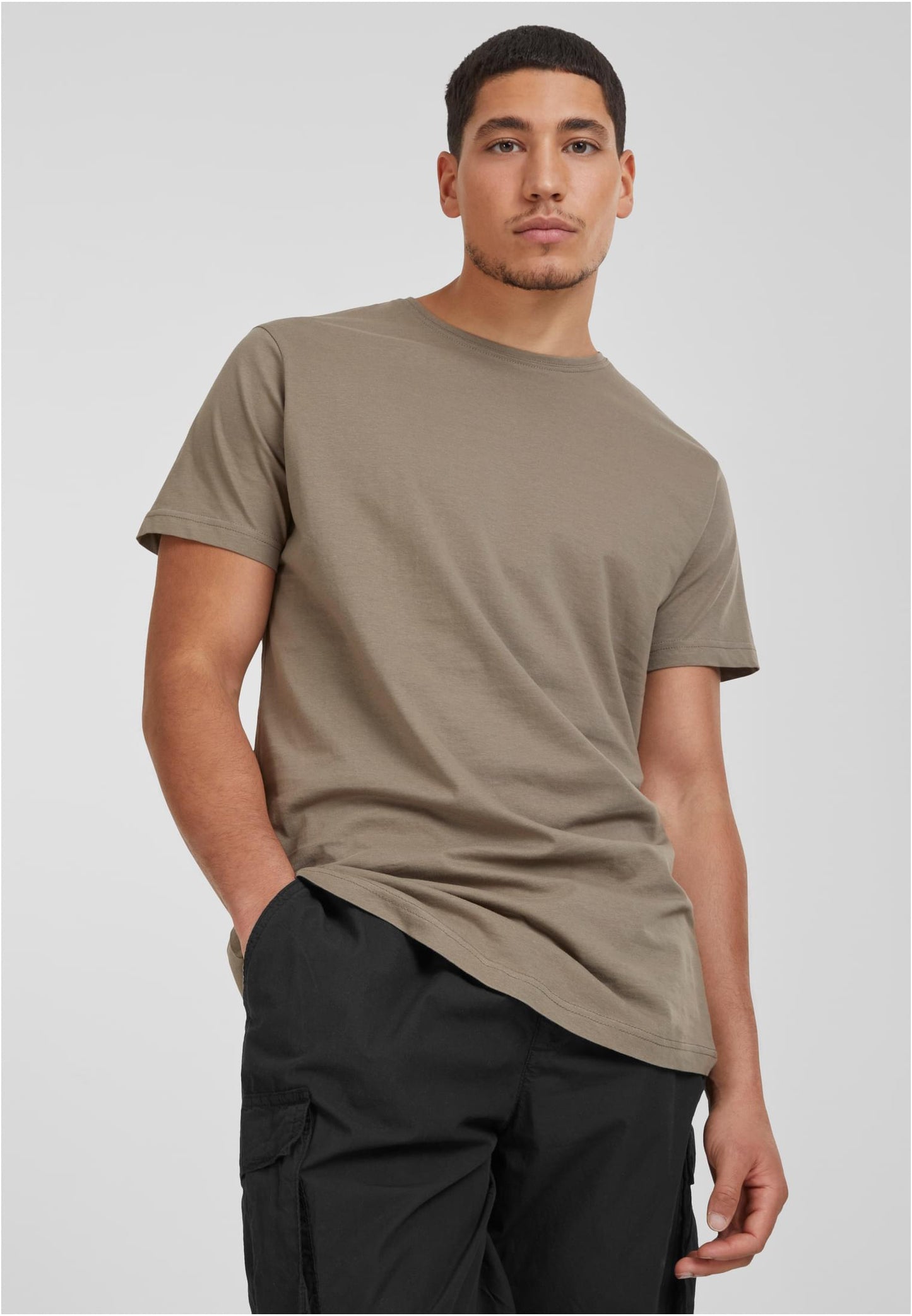 Shaped Long Tee army green