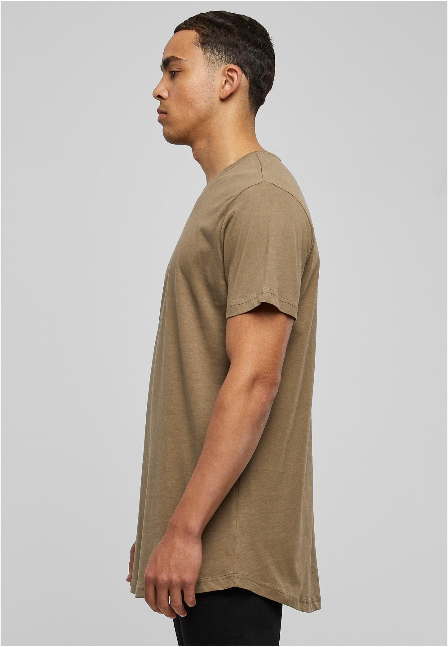 Shaped Long Tee army green