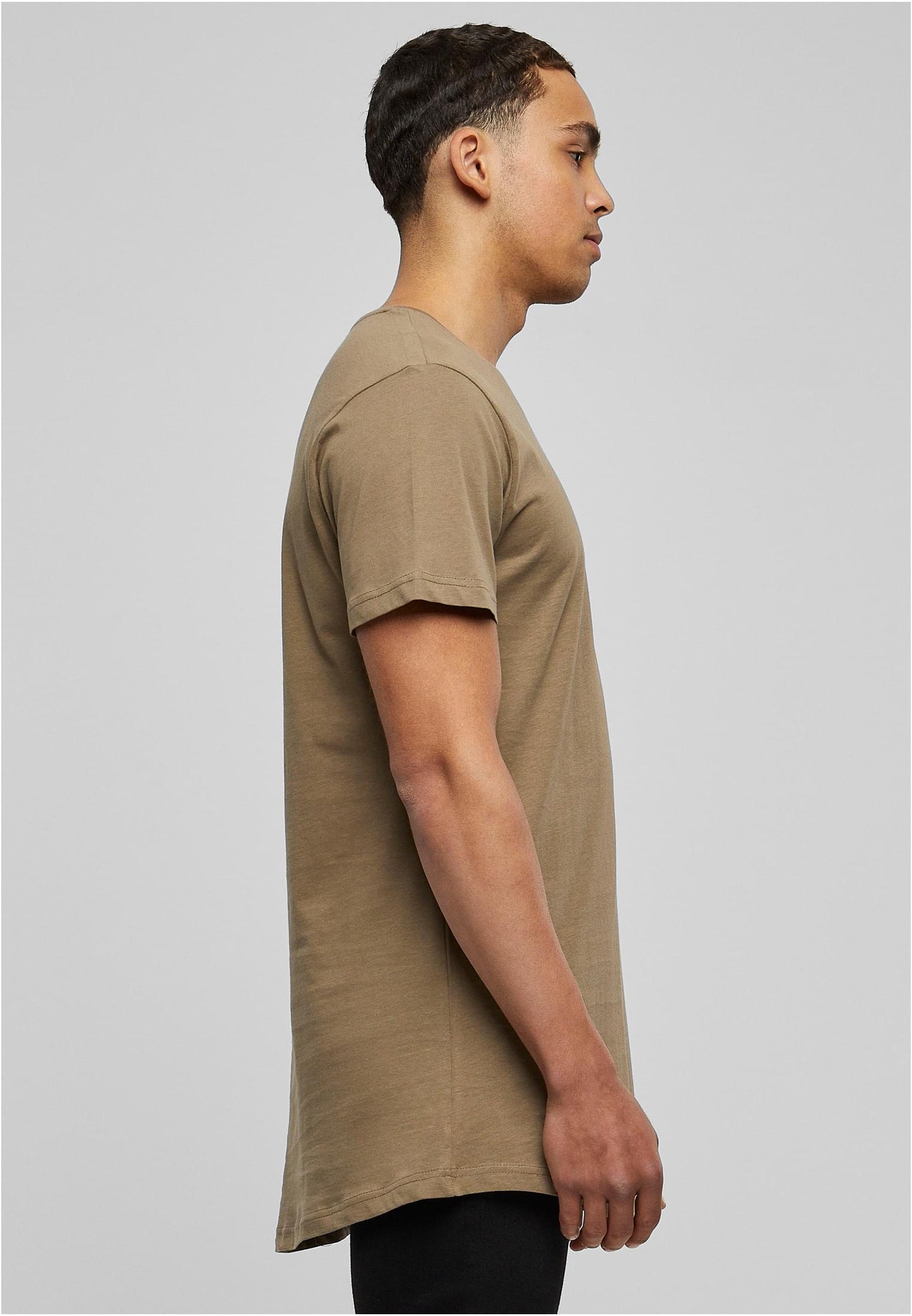 Shaped Long Tee army green