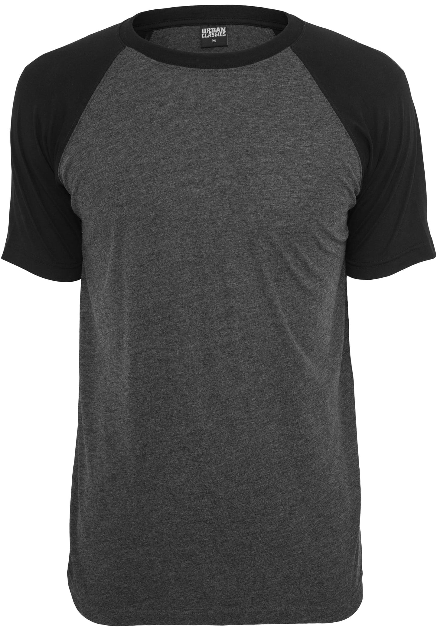 Herren Raglan T-Shirt mit Kontrastärmeln Grau/Schwarz (Charcoal)