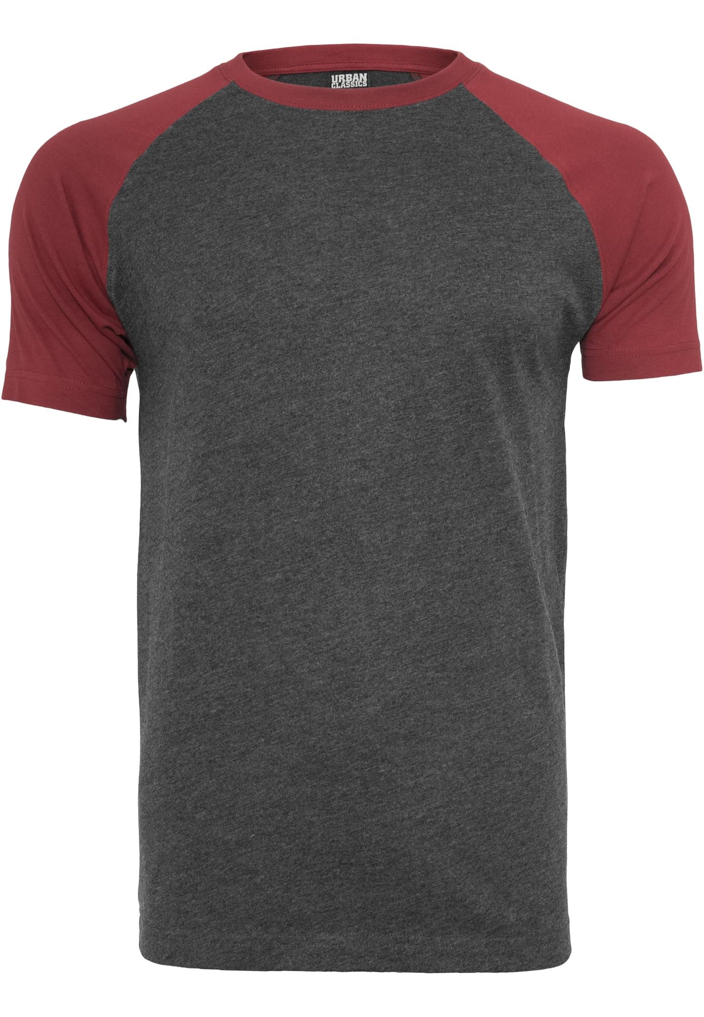 Herren Raglan T-Shirt mit Kontrastärmeln Braun/Burgunderrot (Chocolate)