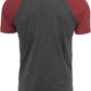 Herren Raglan T-Shirt mit Kontrastärmeln Braun/Burgunderrot (Chocolate)