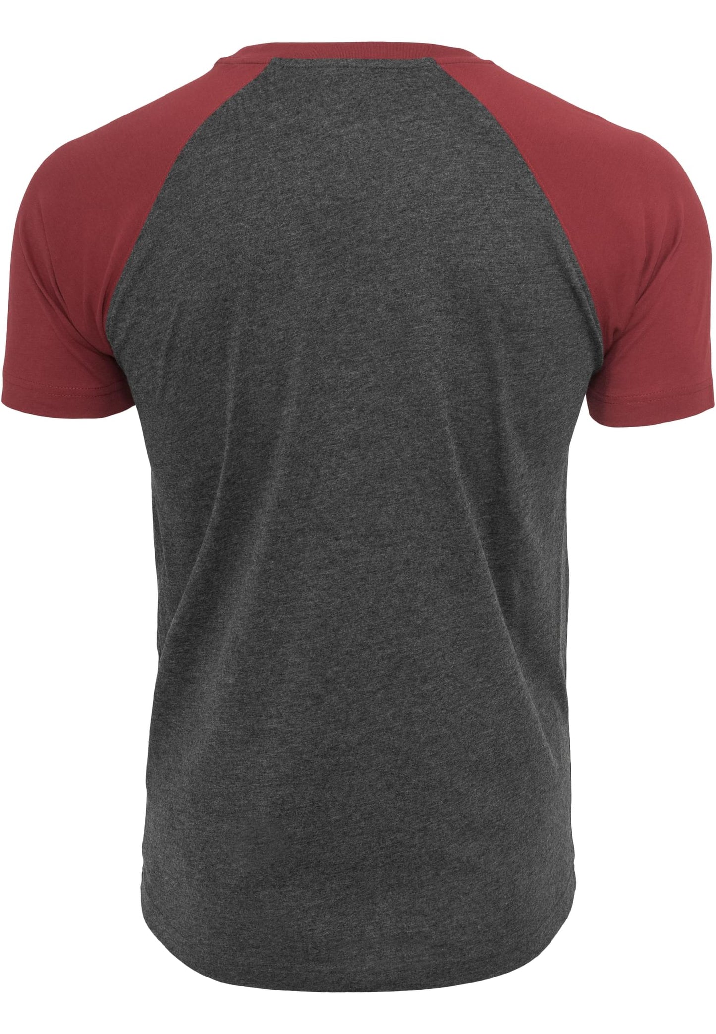 Herren Raglan T-Shirt mit Kontrastärmeln Braun/Burgunderrot (Chocolate)