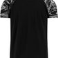 Herren Raglan T-Shirt mit Kontrastärmeln Schwarz/Darkcamo