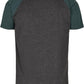 Herren Raglan T-Shirt mit Kontrastärmeln Anthrazit/Flaschengrün