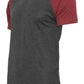 Herren Raglan T-Shirt mit Kontrastärmeln Braun/Burgunderrot (Chocolate)