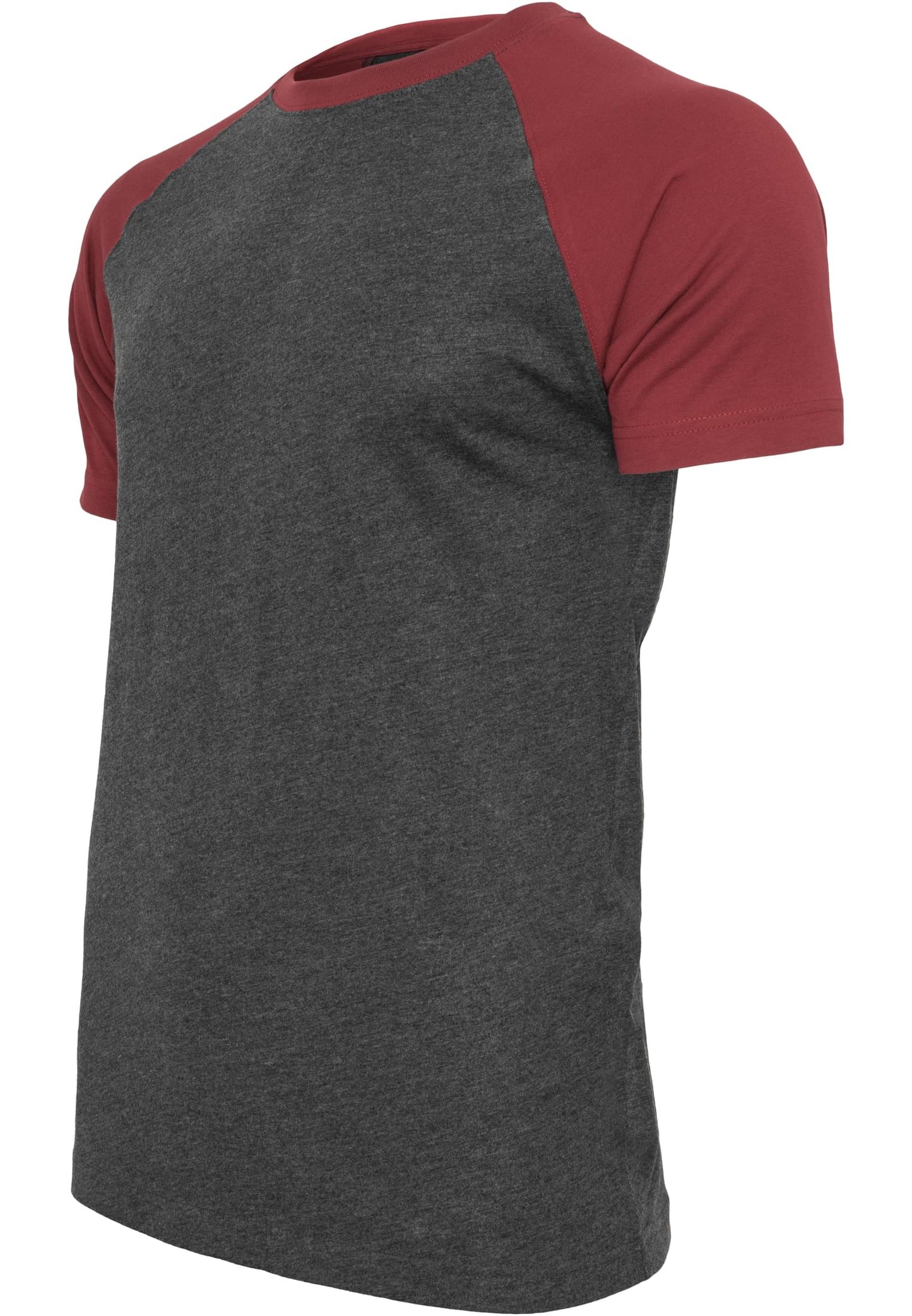Herren Raglan T-Shirt mit Kontrastärmeln Braun/Burgunderrot (Chocolate)