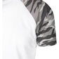 Herren Raglan T-Shirt mit Kontrastärmeln Weiß/Darkcamo