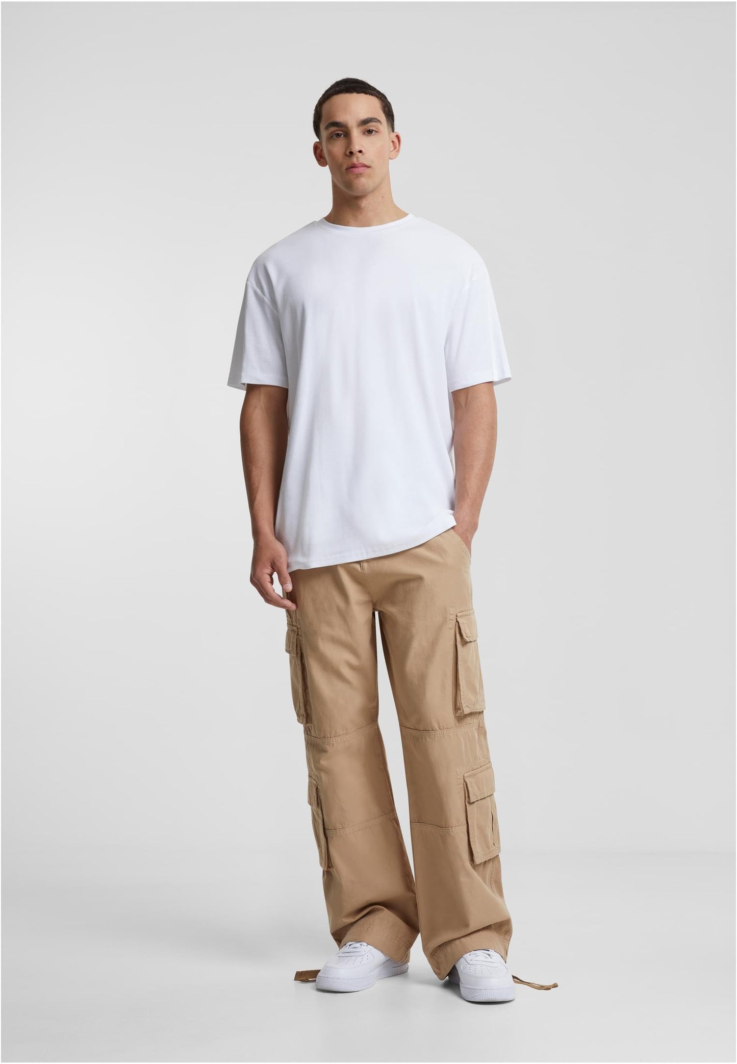 Herren Oversize T-Shirt aus Bio-Baumwolle – Rippstruktur Weiß