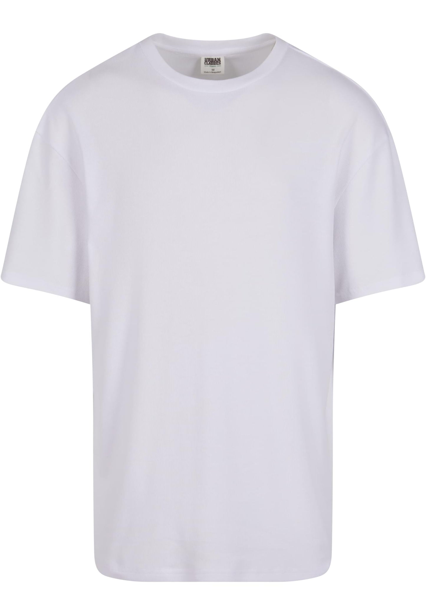 Herren Oversize T-Shirt aus Bio-Baumwolle – Rippstruktur Weiß