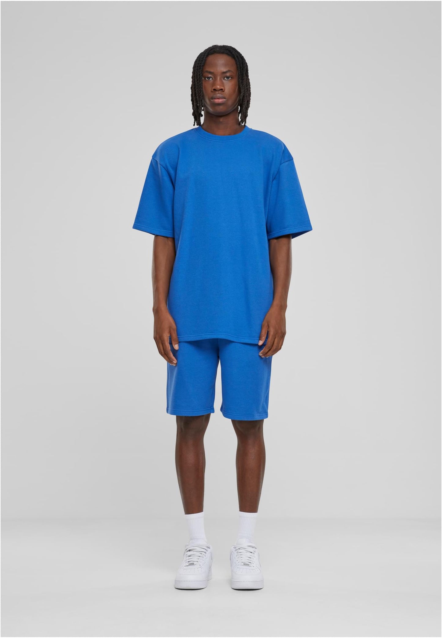 Herren Rundhals T-Shirt Light Terry – Royalblau