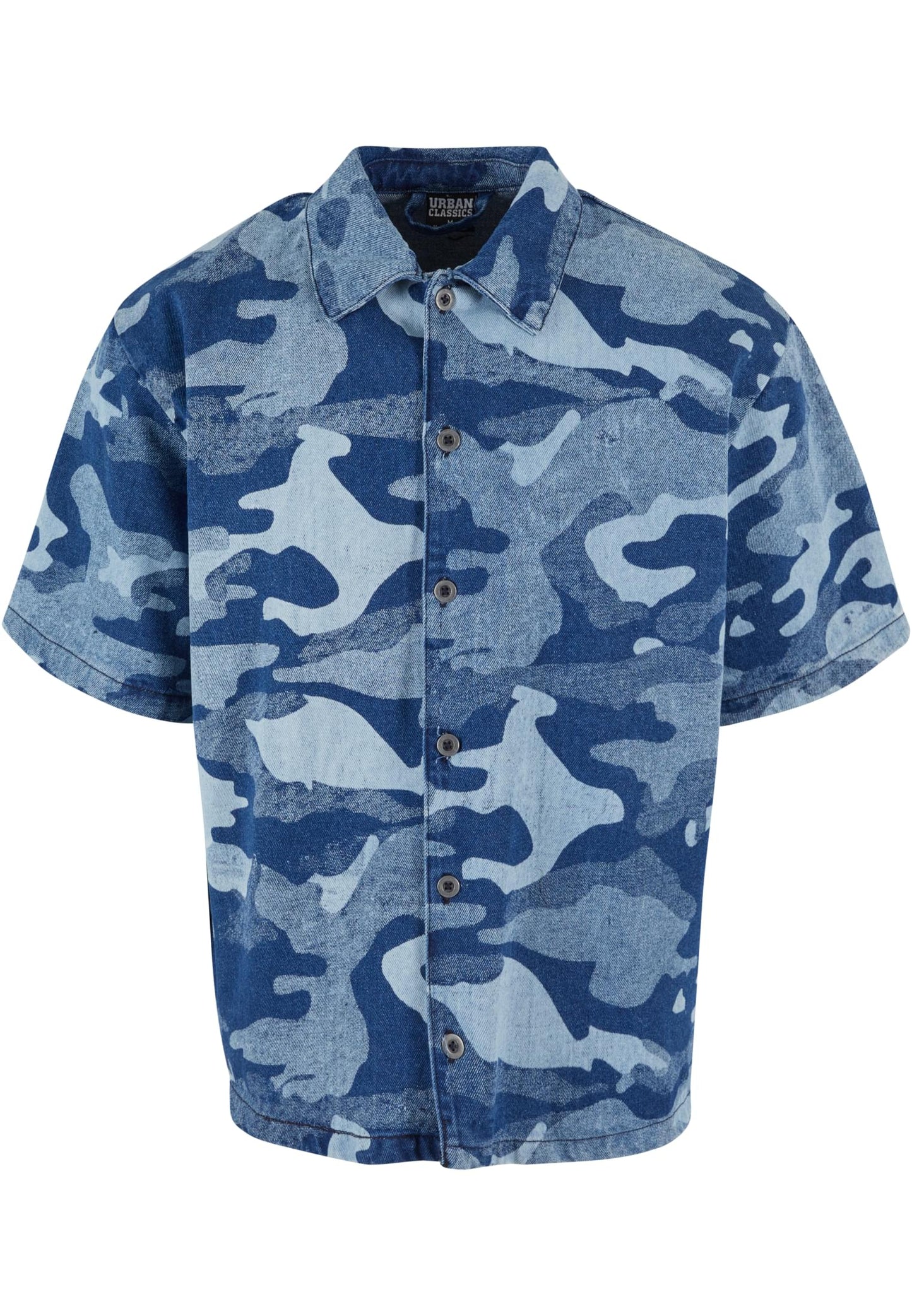 Laser Camo Printed Boxy T-Shirt bluelasercamo