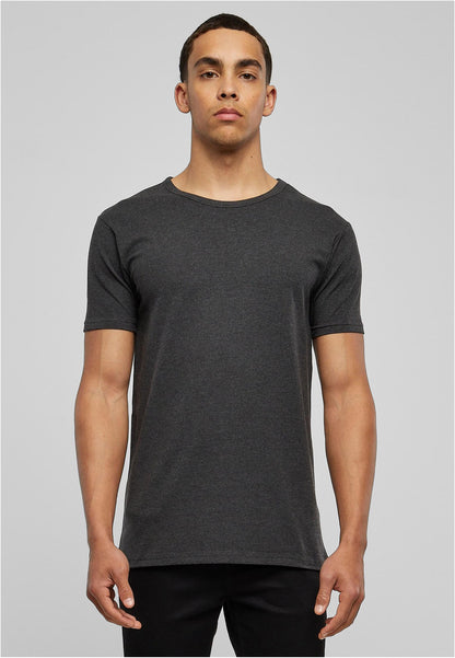 Herren T-Shirt Fitted Stretch Anthrazit (Charcoal)