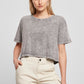 Ladies Acid Washed Cropped Tee