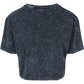 Ladies Acid Washed Cropped Tee