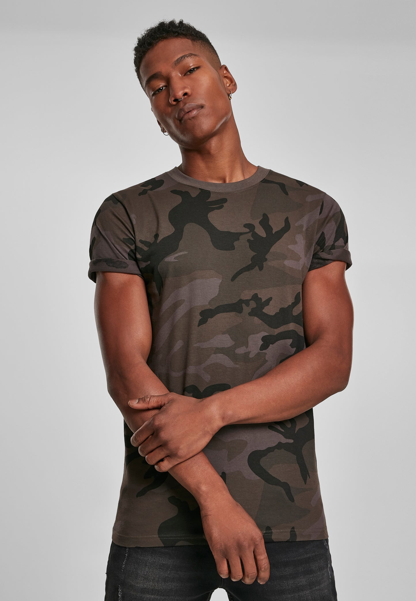 Camo Round Neck Tee