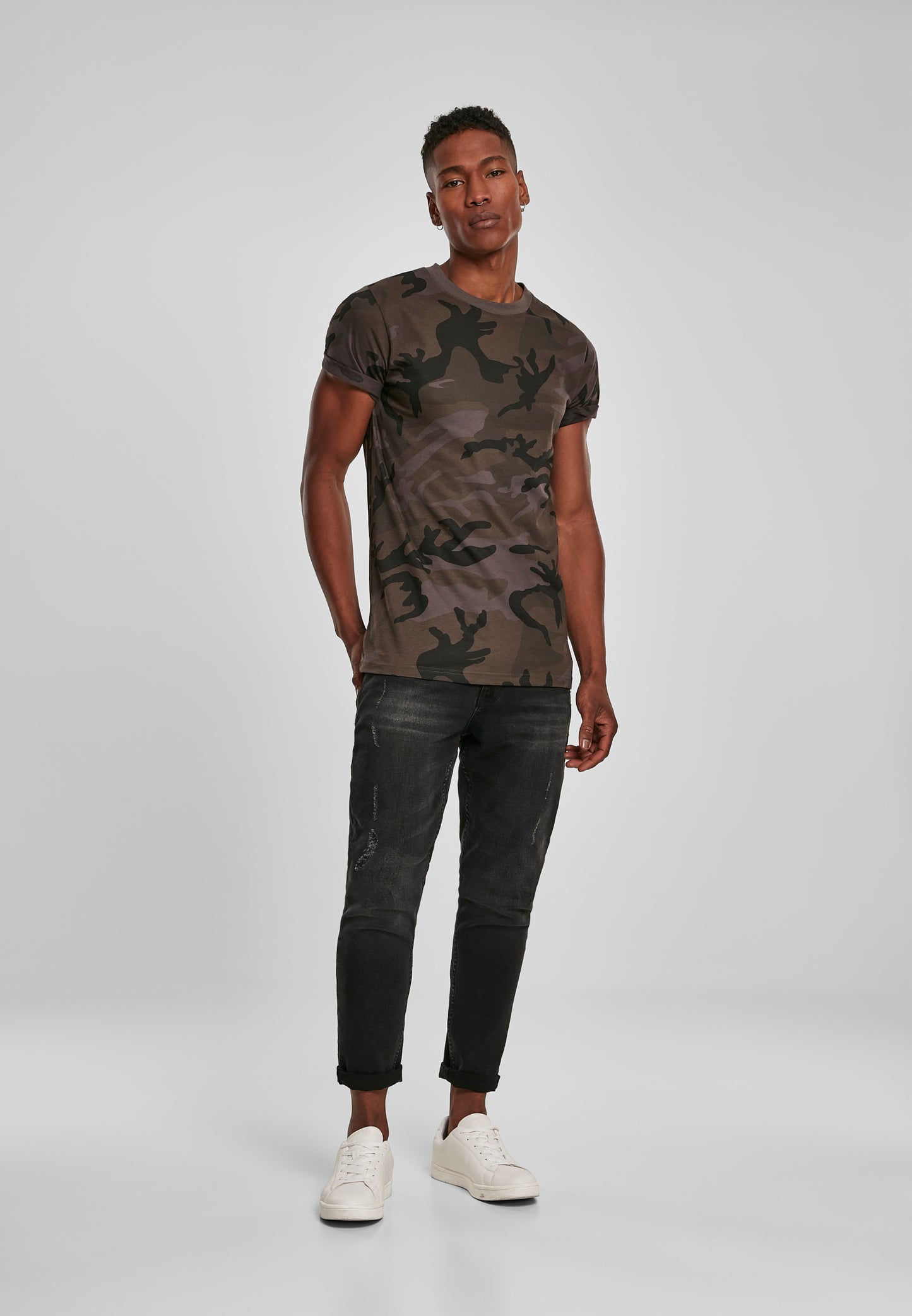 Camo Round Neck Tee