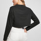 Ladies Terry Cropped Crew