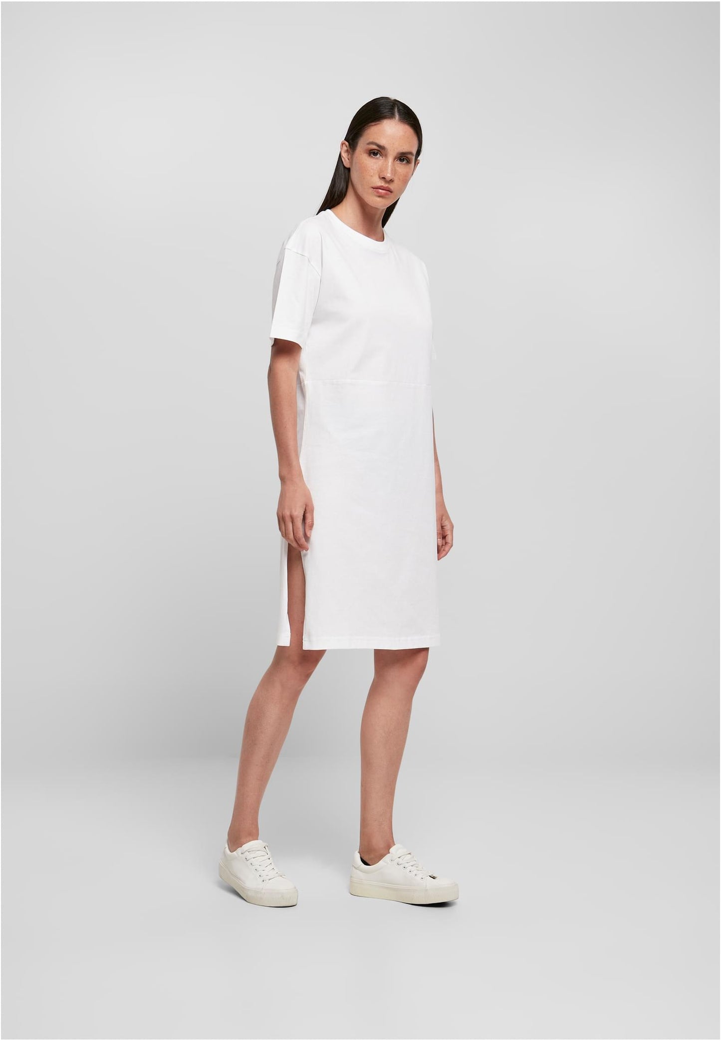 Ladies Organic Oversized Slit Tee Dress