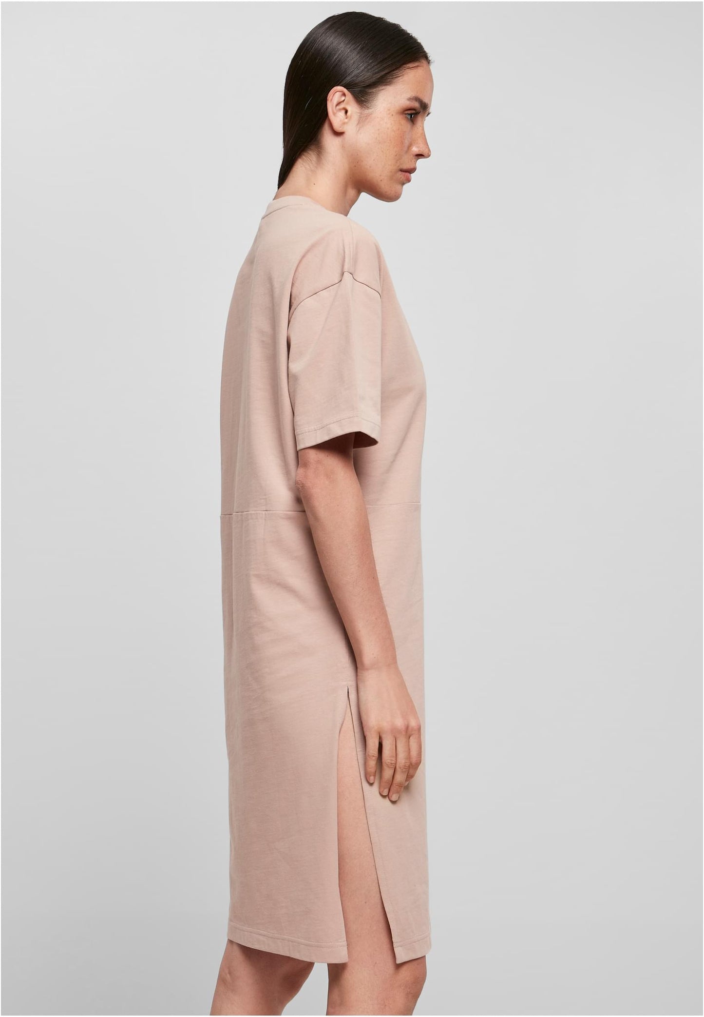 Ladies Organic Oversized Slit Tee Dress