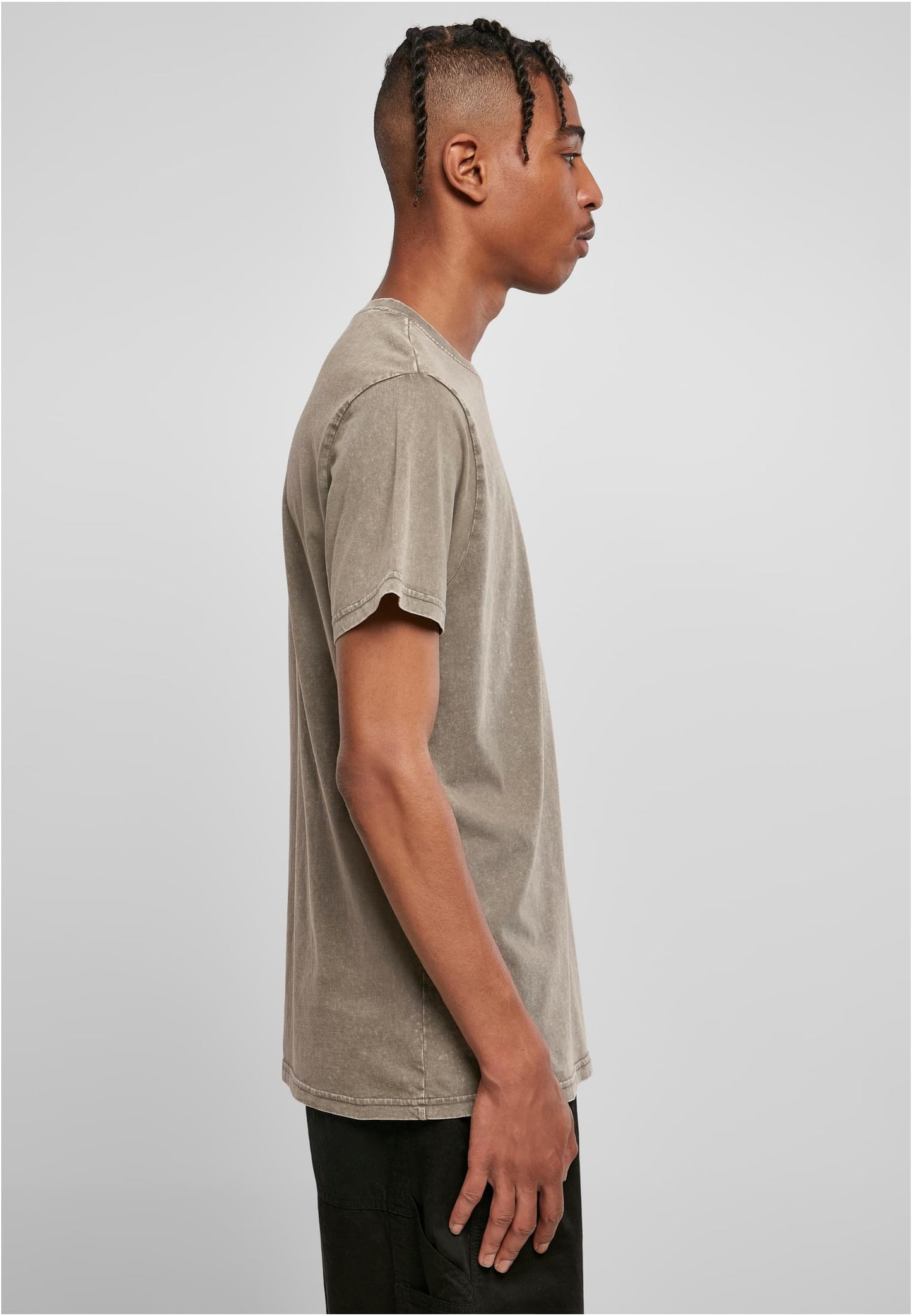 Acid Washed Round Neck Tee