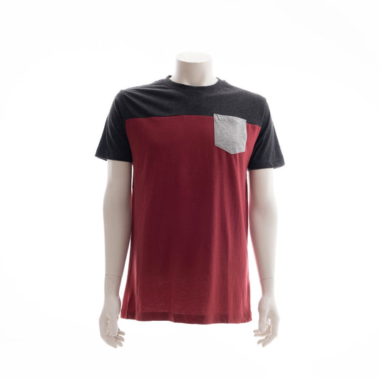 Urban Classics T-Shirt burgundy-schwarz-grau